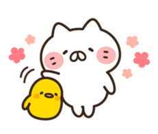 Friends cat and chick sticker #8045132