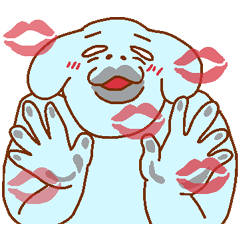 Dog-based men's blue man