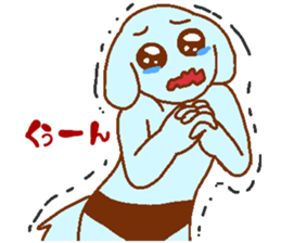 Dog-based men's blue man sticker #8045725