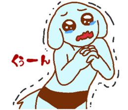 Dog-based men's blue man sticker #8045725