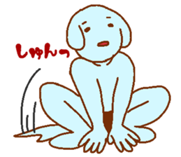 Dog-based men's blue man sticker #8045727