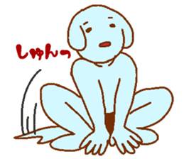 Dog-based men's blue man sticker #8045727