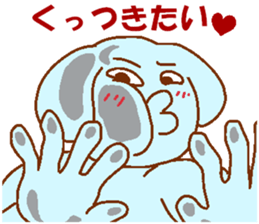 Dog-based men's blue man sticker #8045728