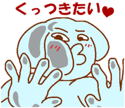 Dog-based men's blue man sticker #8045728