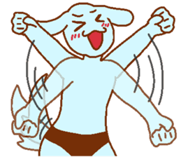 Dog-based men's blue man sticker #8045733