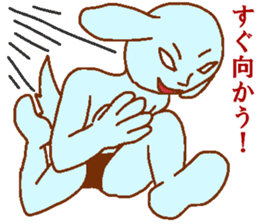 Dog-based men's blue man sticker #8045736