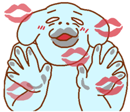 Dog-based men's blue man sticker #8045738