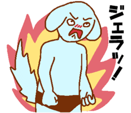 Dog-based men's blue man sticker #8045739