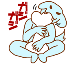 Dog-based men's blue man sticker #8045745