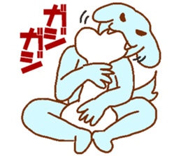 Dog-based men's blue man sticker #8045745