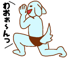 Dog-based men's blue man sticker #8045746