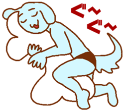 Dog-based men's blue man sticker #8045752