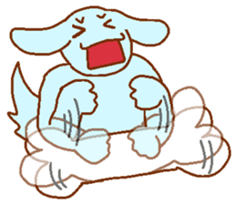 Dog-based men's blue man sticker #8045753