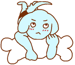 Dog-based men's blue man sticker #8045754