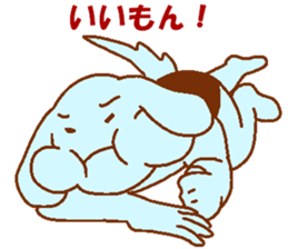 Dog-based men's blue man sticker #8045757