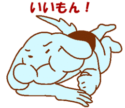 Dog-based men's blue man sticker #8045757