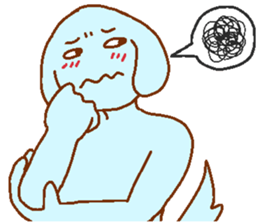 Dog-based men's blue man sticker #8045760