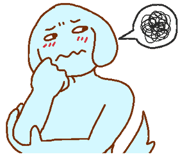 Dog-based men's blue man sticker #8045760