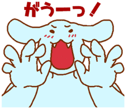 Dog-based men's blue man sticker #8045762