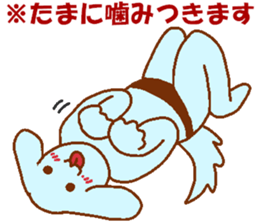 Dog-based men's blue man sticker #8045763