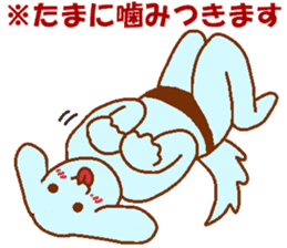 Dog-based men's blue man sticker #8045763