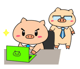 OFFICE PIG 2 : My Boss & I sticker #8047013