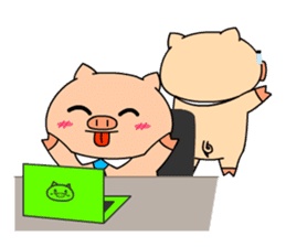 OFFICE PIG 2 : My Boss & I sticker #8047014