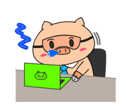 OFFICE PIG 2 : My Boss & I sticker #8047049