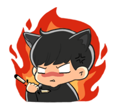 el the black cat sticker #8047103