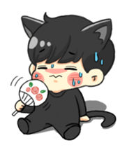 el the black cat sticker #8047120