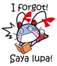 Love rabbit sticker sticker #8047346