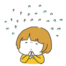 modern women&round sticker #8047419