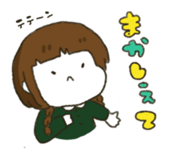 modern women&round sticker #8047425