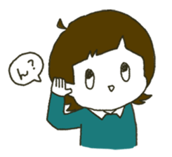 modern women&round sticker #8047426