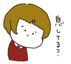 modern women&round sticker #8047427