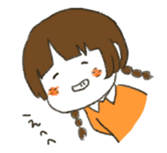 modern women&round sticker #8047428