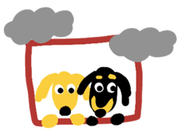 Dachshund JUDY AND LEO sticker #8048418