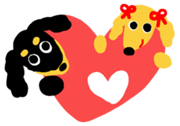 Dachshund JUDY AND LEO sticker #8048451