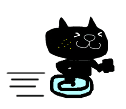 Kurosuke of Black cat sticker #8048481