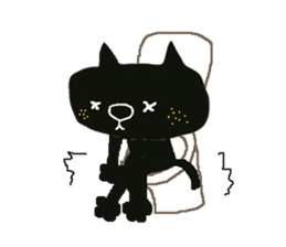 Kurosuke of Black cat sticker #8048485