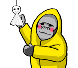 Heavy rain of gorilla sticker #8048509