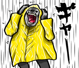 Heavy rain of gorilla sticker #8048516