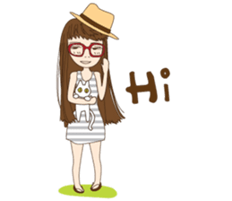 chill girl sticker #8049092