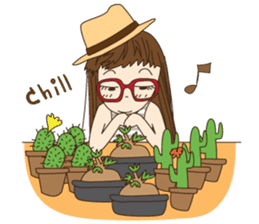 chill girl sticker #8049107