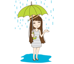 chill girl sticker #8049118