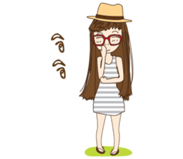 chill girl sticker #8049121