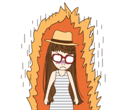 chill girl sticker #8049130