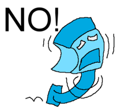 Robot blue and purple sticker #8049530