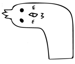 The bird which is a white long torso sticker #8050020