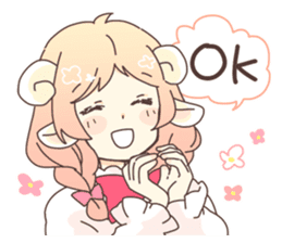 Sheep ear girl Ani and Oskar. sticker #8051692